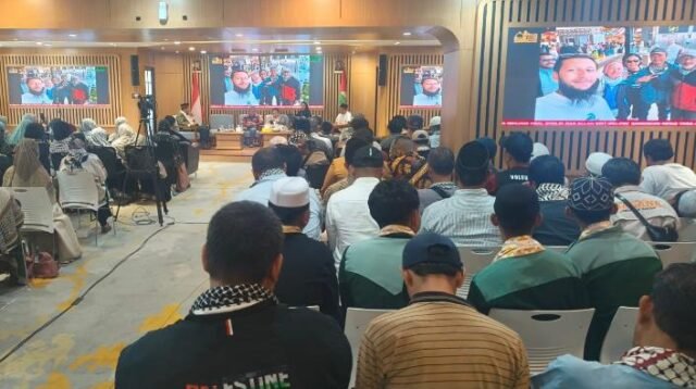 Suasana seminar bertajuk "78 Tahun Nakba dan Masa Depan Palestina dalam Perspektif Hukum Internasional Pasca Board of Peace". Seminar berlangsung di Aula HB Jassin Taman Ismail Marzuki, Jakarta, Minggu 17 Mei 2026 (Foto: Dokumentasi AWG)